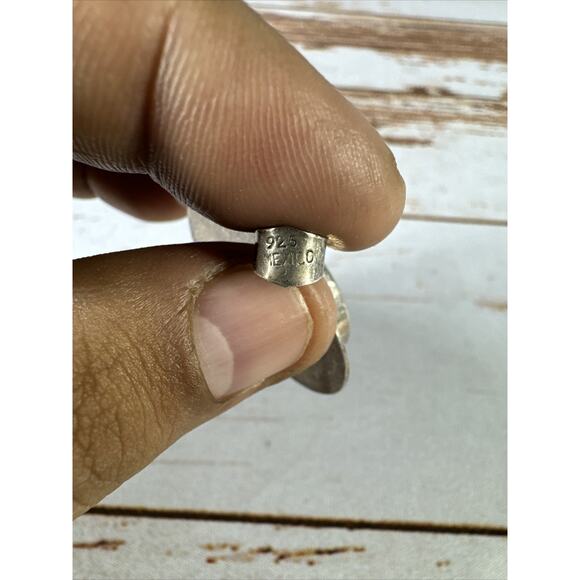 Sterling With Onyx Oval Pendant 92.5 - Picture 3 of 5